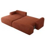 Narożnik TONO L - strona lewa - pomarańczowy, plusz