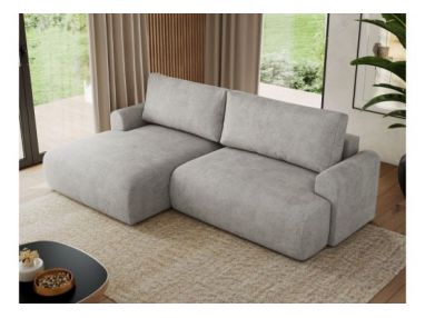 Narożnik TONO L - strona lewa - jasnoszary, struktura