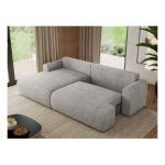 Narożnik TONO L - strona lewa - jasnoszary, struktura