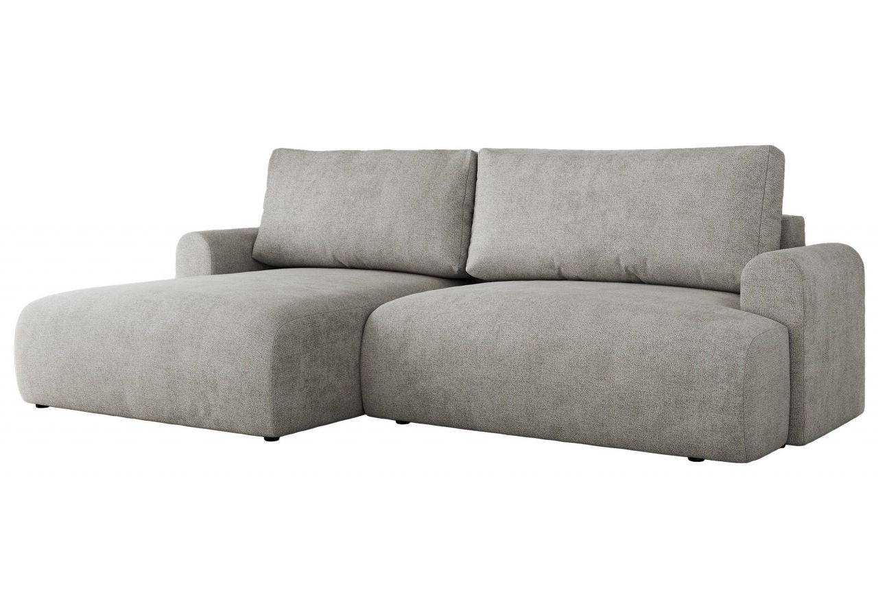 Narożnik TONO L - strona lewa - jasnoszary, struktura