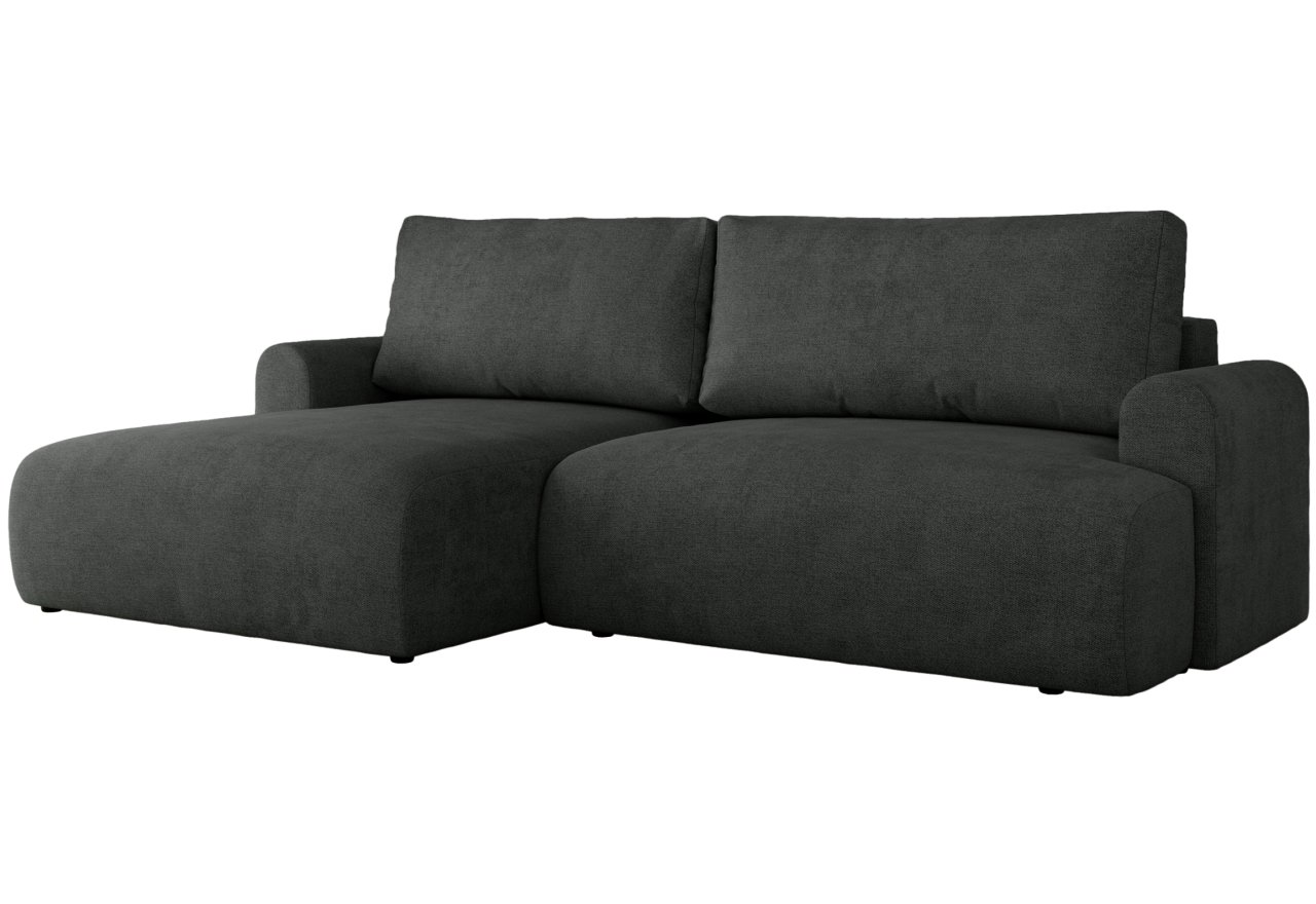 Narożnik TONO L - strona lewa - ciemnoszary, struktura