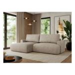 Narożnik TONO L - strona lewa - beżowy, struktura