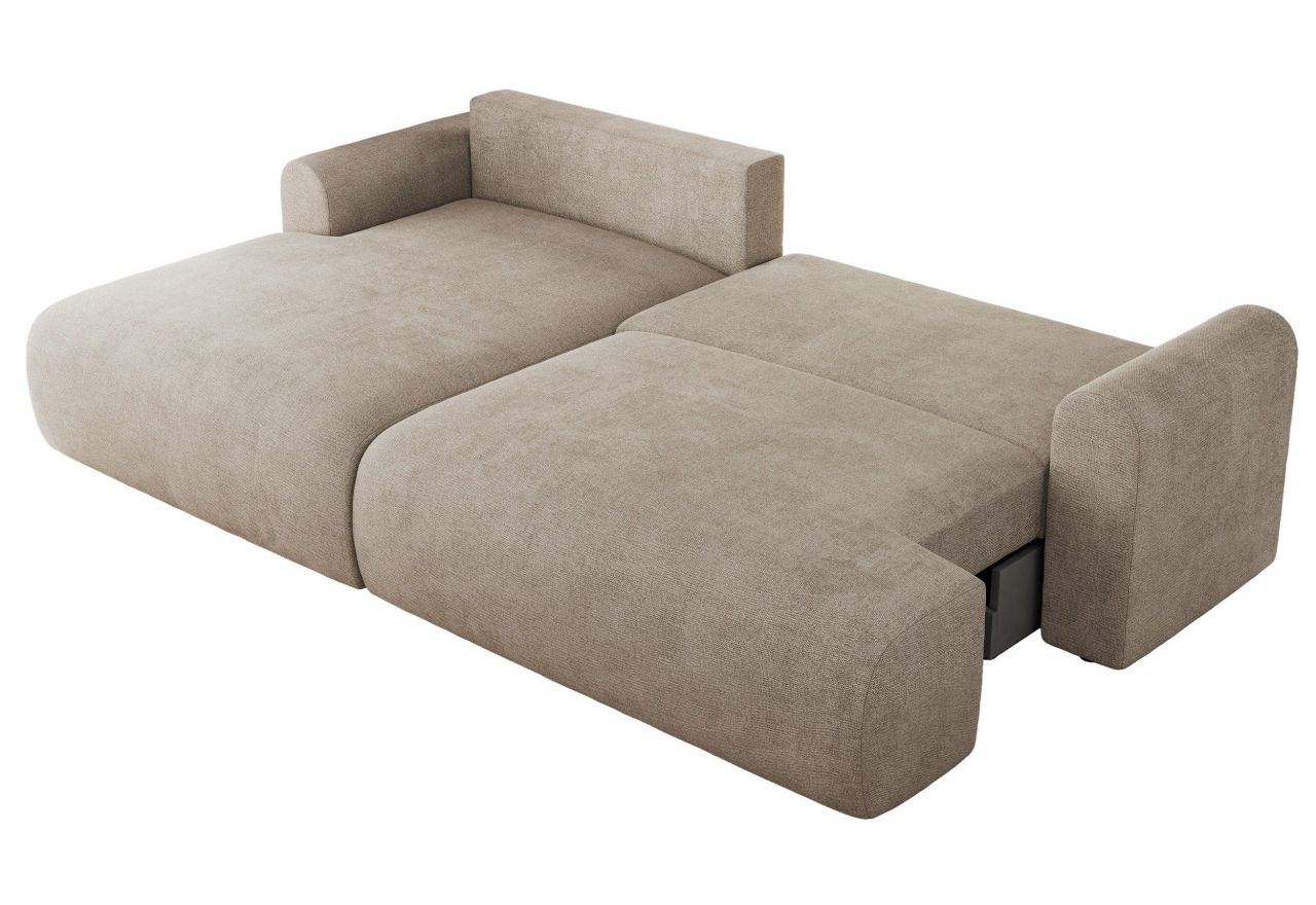 Narożnik TONO L - strona lewa - beżowy, struktura