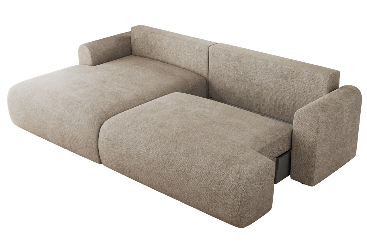 Narożnik TONO L - strona lewa - beżowy, struktura