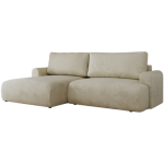 Narożnik TONO L - strona lewa - kremowy, welvet