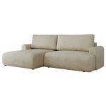 Narożnik TONO L - strona lewa - kremowy, welvet