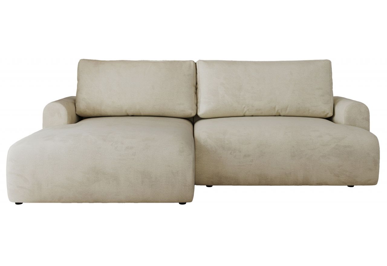 Narożnik TONO L - strona lewa - kremowy, welvet