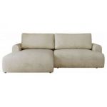 Narożnik TONO L - strona lewa - kremowy, welvet