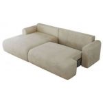 Narożnik TONO L - strona lewa - kremowy, welvet