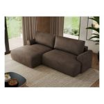 Narożnik TONO L - strona lewa - brązowy, welvet