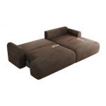 Narożnik TONO L - strona lewa - brązowy, welvet