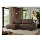 Narożnik TONO L - strona lewa - brązowy, welvet