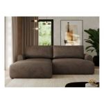 Narożnik TONO L - strona lewa - brązowy, welvet