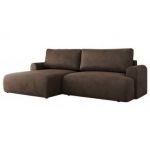 Narożnik TONO L - strona lewa - brązowy, welvet