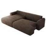 Narożnik TONO L - strona lewa - brązowy, welvet