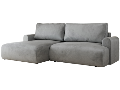 Narożnik TONO L - strona lewa - jasnoszary, welvet