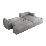 Narożnik TONO L - strona lewa - jasnoszary, welvet