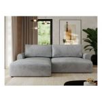 Narożnik TONO L - strona lewa - jasnoszary, welvet