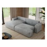 Narożnik TONO L - strona lewa - jasnoszary, welvet