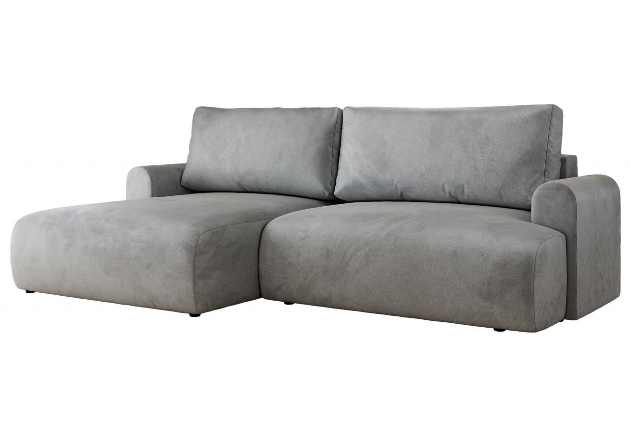 Narożnik TONO L - strona lewa - jasnoszary, welvet