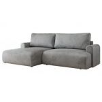 Narożnik TONO L - strona lewa - jasnoszary, welvet