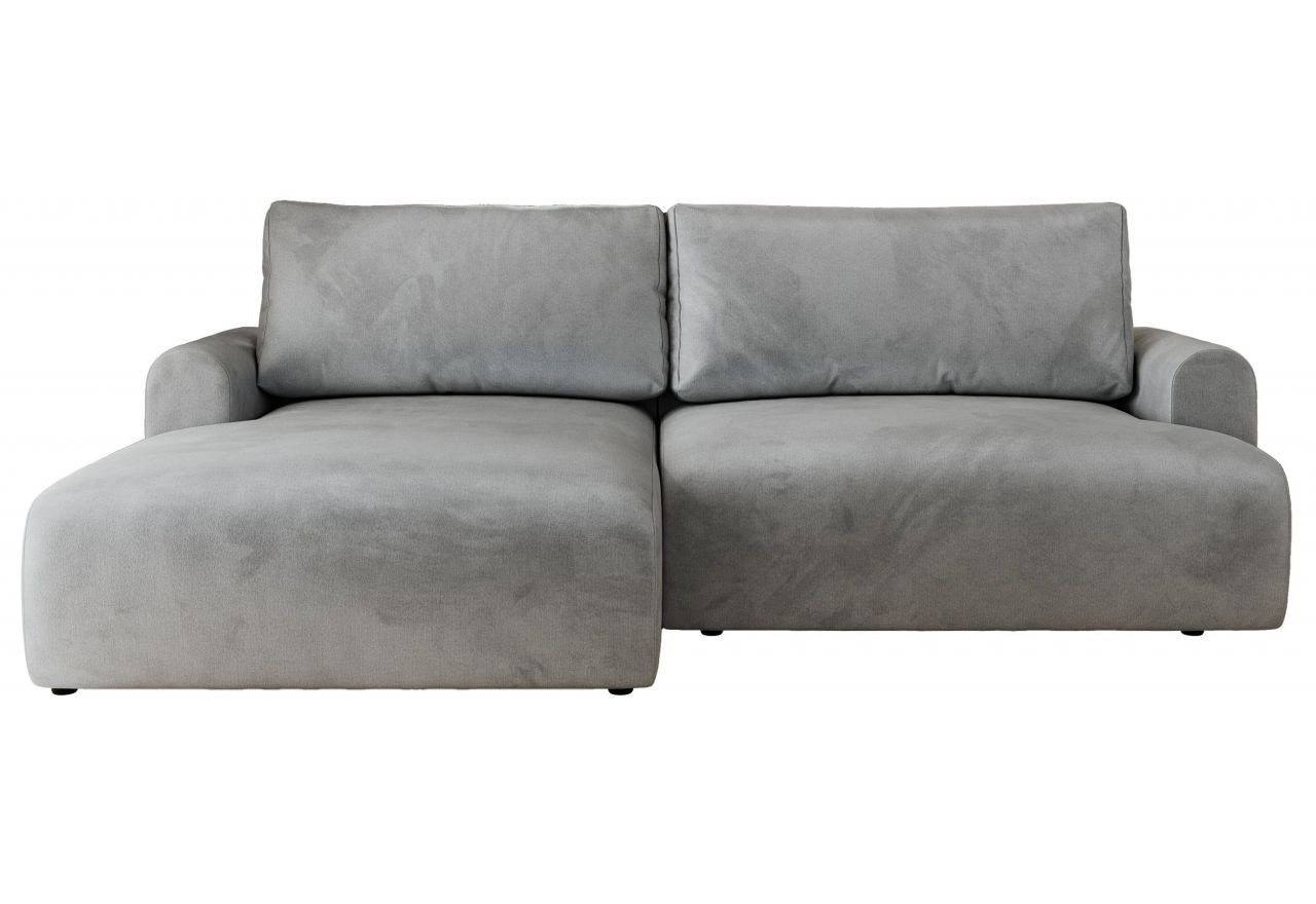 Narożnik TONO L - strona lewa - jasnoszary, welvet