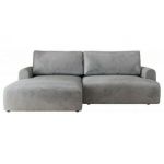 Narożnik TONO L - strona lewa - jasnoszary, welvet