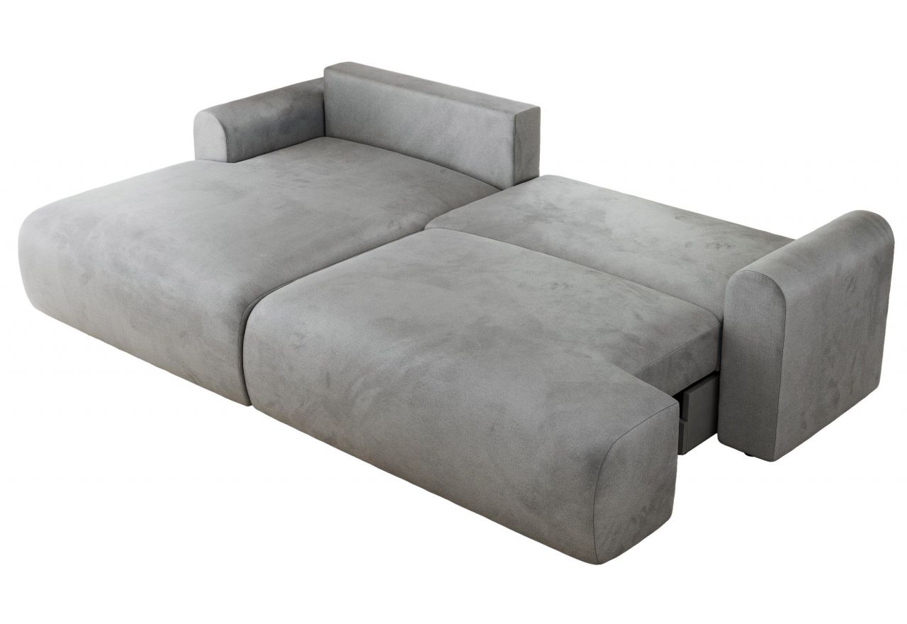 Narożnik TONO L - strona lewa - jasnoszary, welvet