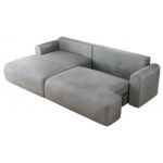 Narożnik TONO L - strona lewa - jasnoszary, welvet