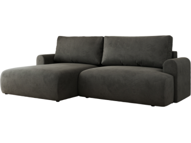 Narożnik TONO L - strona lewa - ciemnoszary, welvet