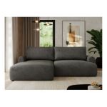 Narożnik TONO L - strona lewa - ciemnoszary, welvet