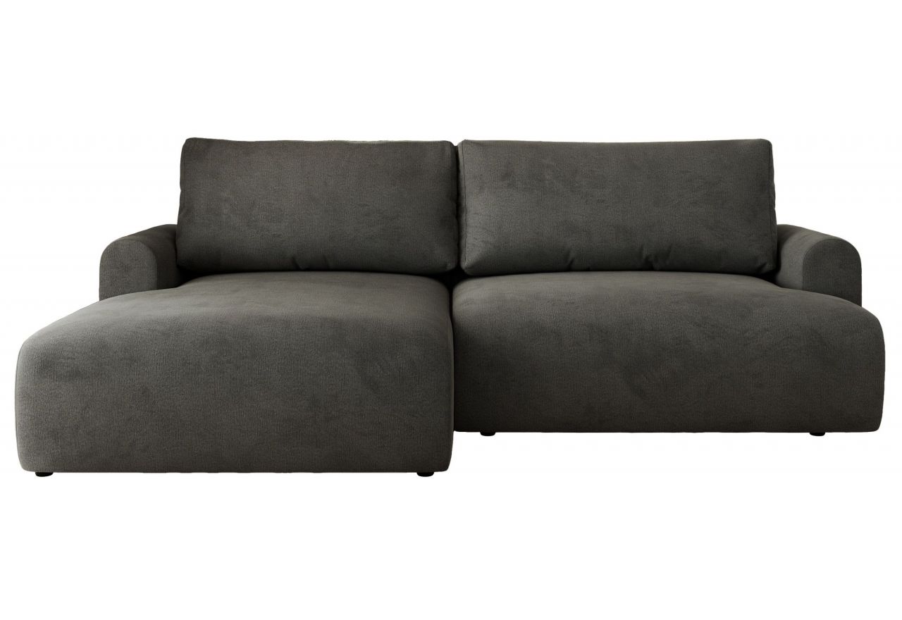 Narożnik TONO L - strona lewa - ciemnoszary, welvet