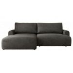 Narożnik TONO L - strona lewa - ciemnoszary, welvet