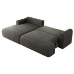 Narożnik TONO L - strona lewa - ciemnoszary, welvet