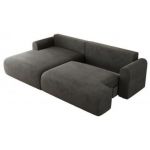 Narożnik TONO L - strona lewa - ciemnoszary, welvet