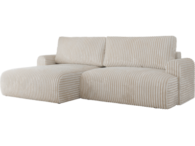 Narożnik TONO L - strona lewa - beżowy, sztruks