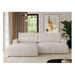 Narożnik TONO L - strona lewa - beżowy, sztruks