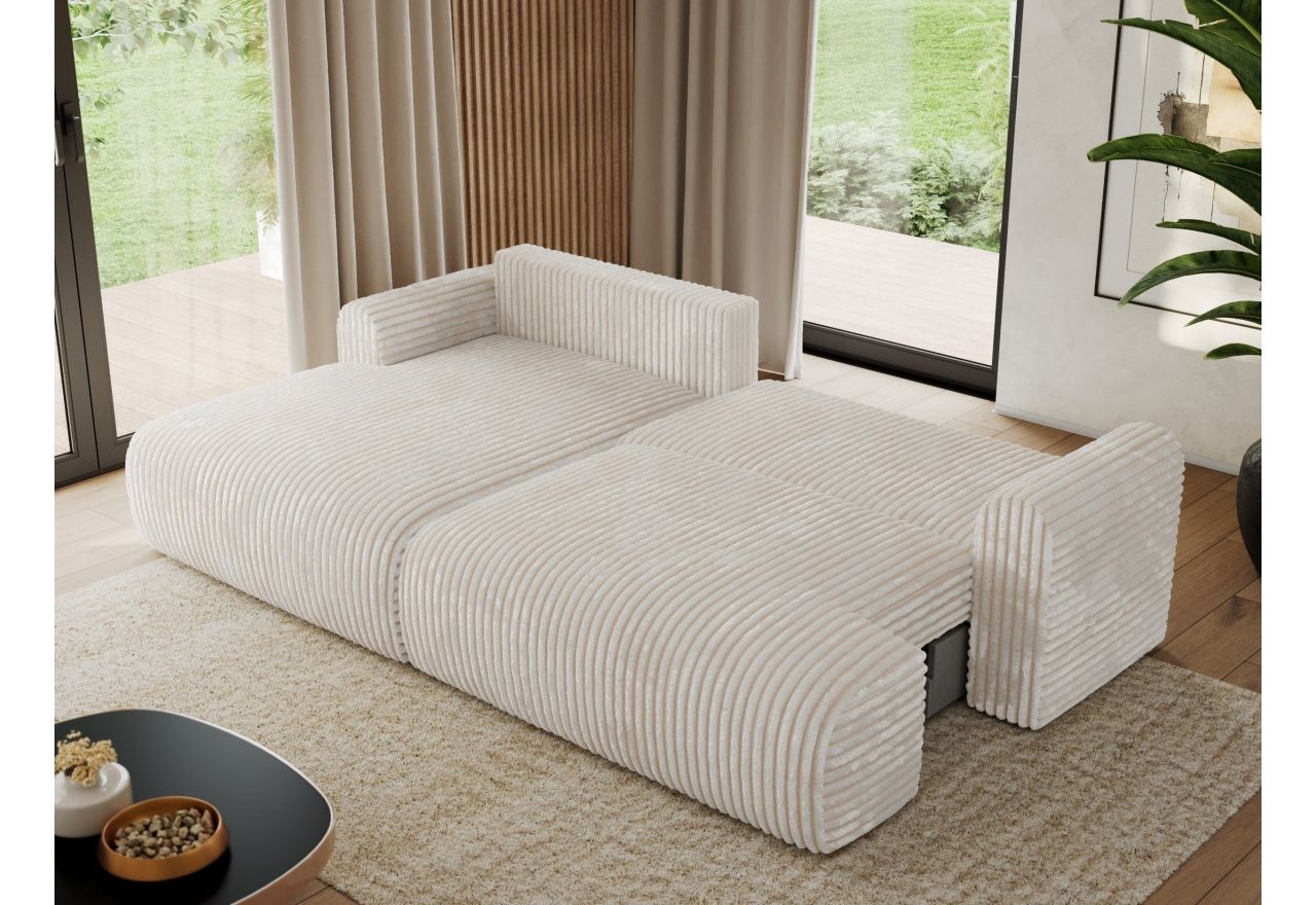 Narożnik TONO L - strona lewa - beżowy, sztruks