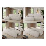 Narożnik TONO L - strona lewa - beżowy, sztruks