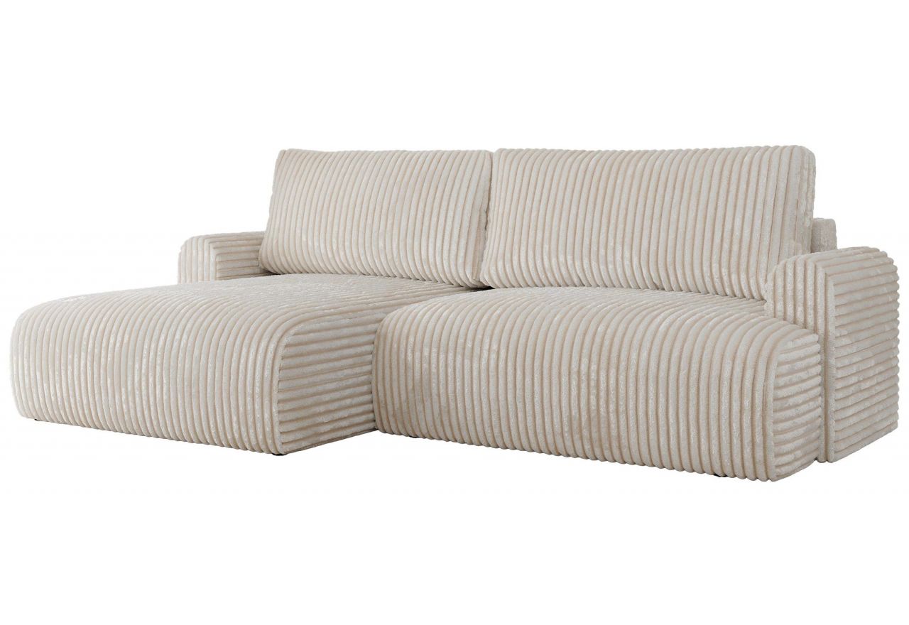 Narożnik TONO L - strona lewa - beżowy, sztruks