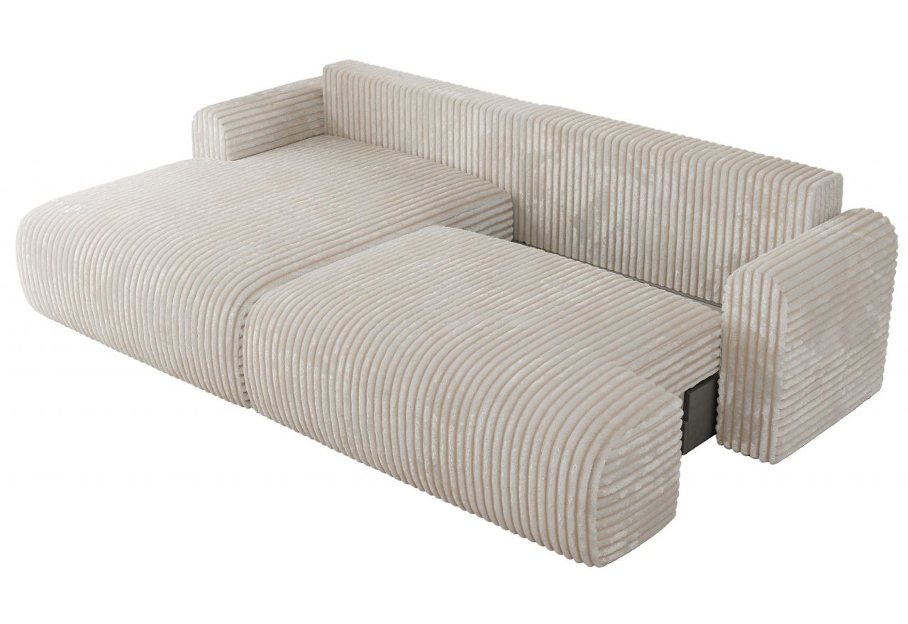 Narożnik TONO L - strona lewa - beżowy, sztruks