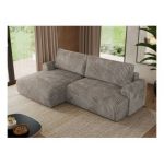 Narożnik TONO L - strona lewa - jasnobrązowy, sztruks