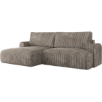 Narożnik TONO L - strona lewa - jasnobrązowy, sztruks