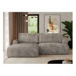 Narożnik TONO L - strona lewa - jasnobrązowy, sztruks