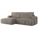 Narożnik TONO L - strona lewa - jasnobrązowy, sztruks