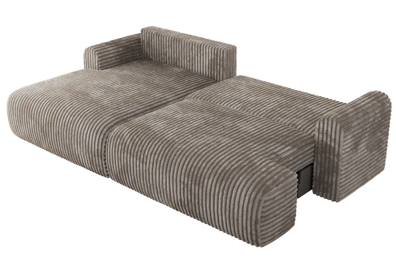 Narożnik TONO L - strona lewa - jasnobrązowy, sztruks