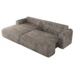 Narożnik TONO L - strona lewa - jasnobrązowy, sztruks