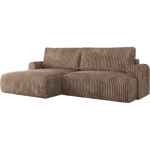 Narożnik TONO L - strona lewa - brązowy, sztruks