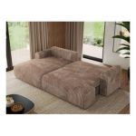 Narożnik TONO L - strona lewa - brązowy, sztruks