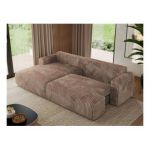 Narożnik TONO L - strona lewa - brązowy, sztruks